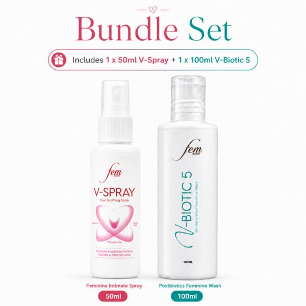 Complete Intimate Care Bundle – V-Spray 50ml + V-Biotic 5 100ml